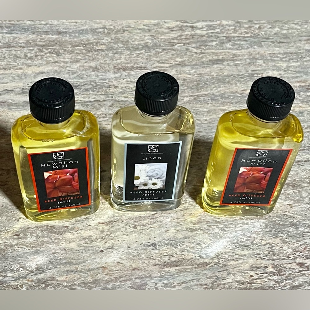 Bundle 3-Elegant Expressions Reed diffuser refill Hawaiian 🌺 mists & linen set